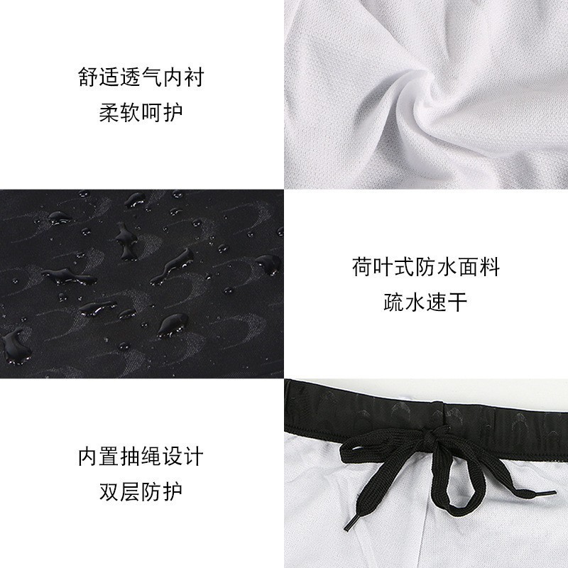 Bañador boxeador de los hombres de entrenamiento profesional largo quinto pantalones tiburón Racing adultos más tamaño traje de baño de aguas termales al por mayor