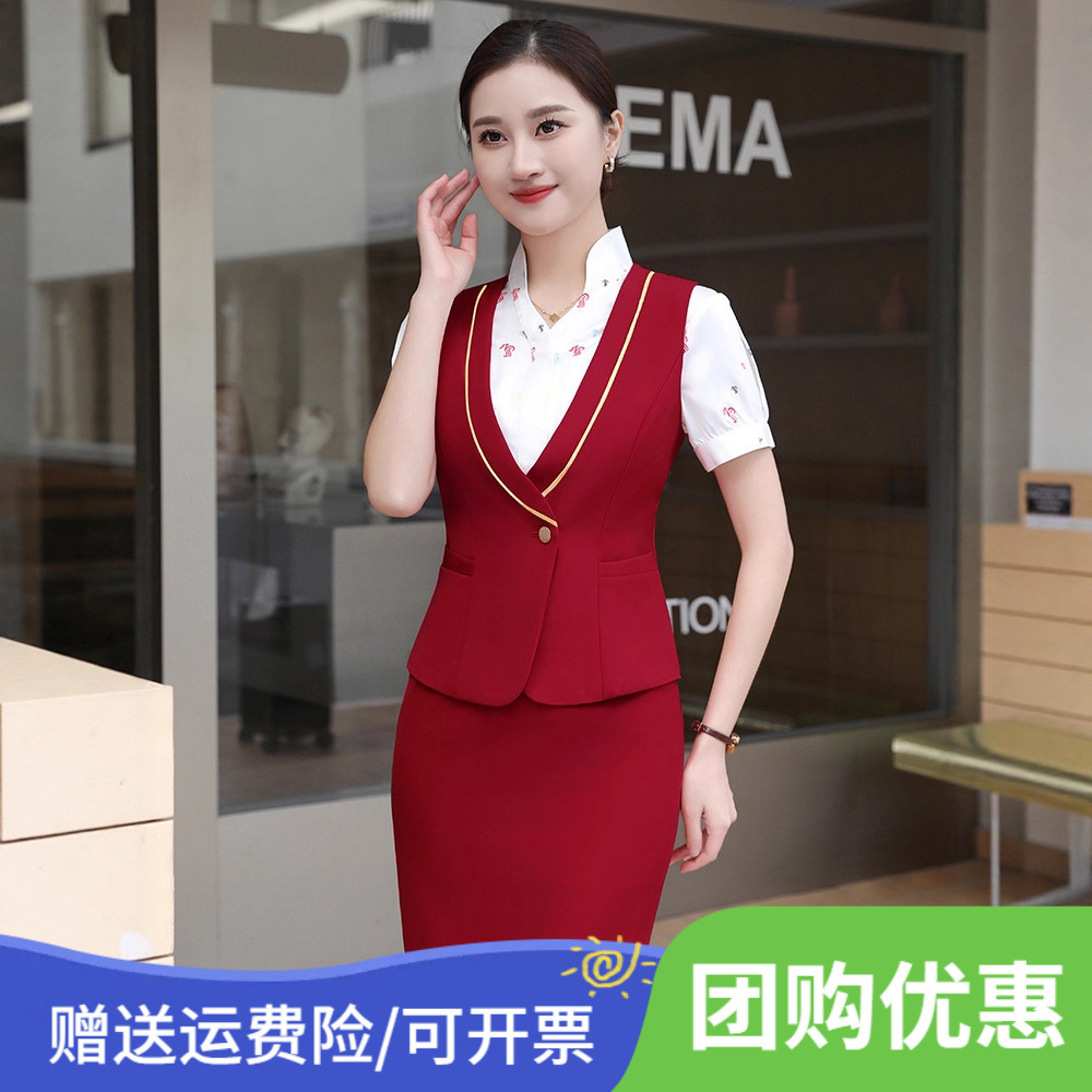 南航空姐制服职业套装女秋冬新款高铁员酒店前台高铁城轨工作服
