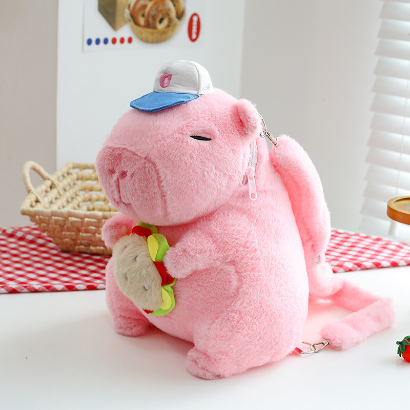 Comercio exterior nueva mochila de felpa Kapibala al por mayor muñeca de carpincho para niños