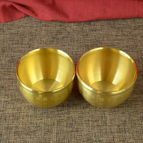 Pure brass rice jar Baifu cylinder cornucopia desktop small ornaments ashtray study room decoration Yiwu manufacturer wholesale