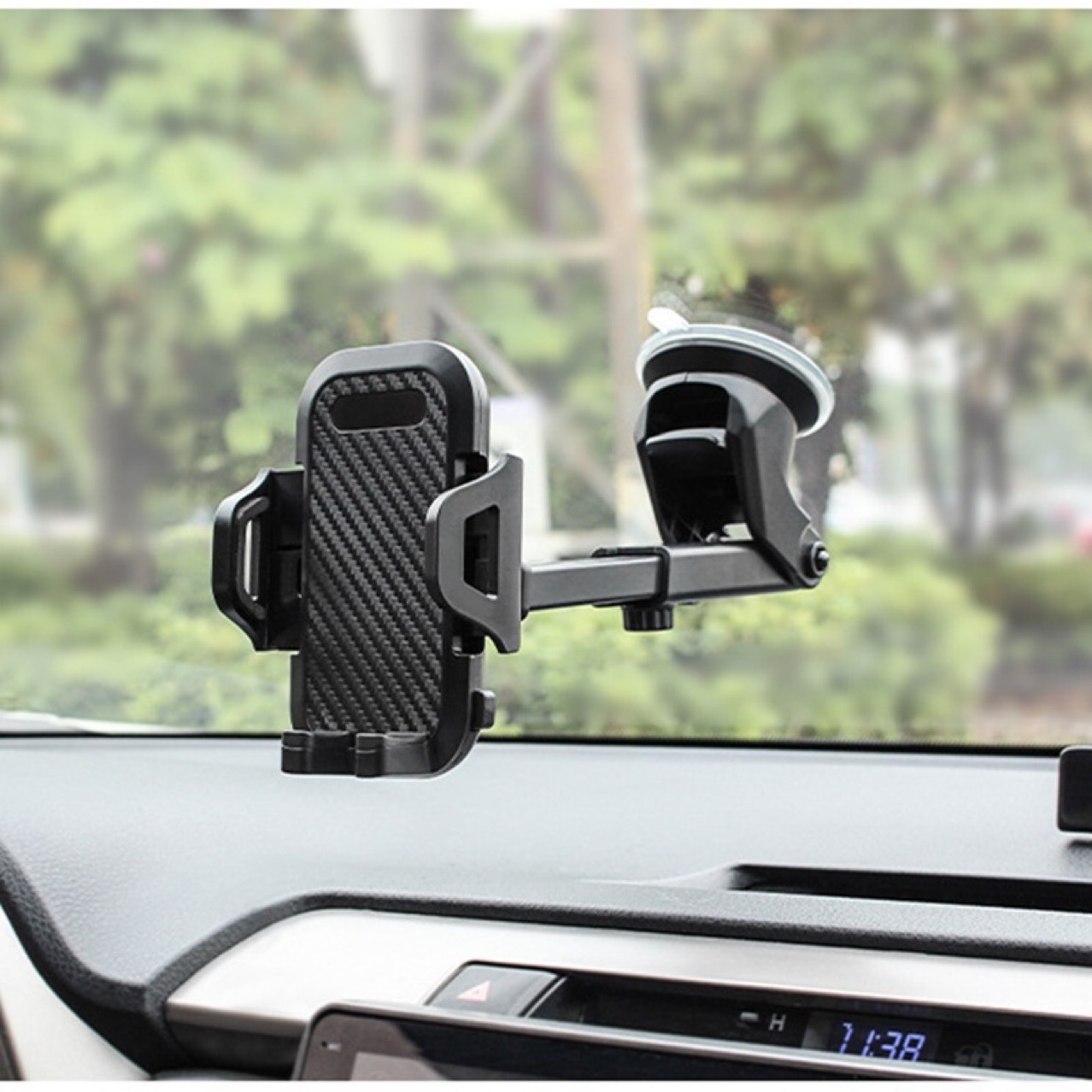 Car Phone Holder with Suction Cup for Dashboard Air Vent, Universal Retractable Popular Phone Holder