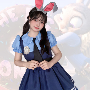New Zootopia Judy Nick Comic Show Costume Cosplay Stage Performance Family Dress