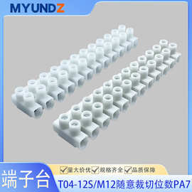 端子台T04-12SH形阻燃接线端子PP接线排贯通式接线柱接线柱PA7