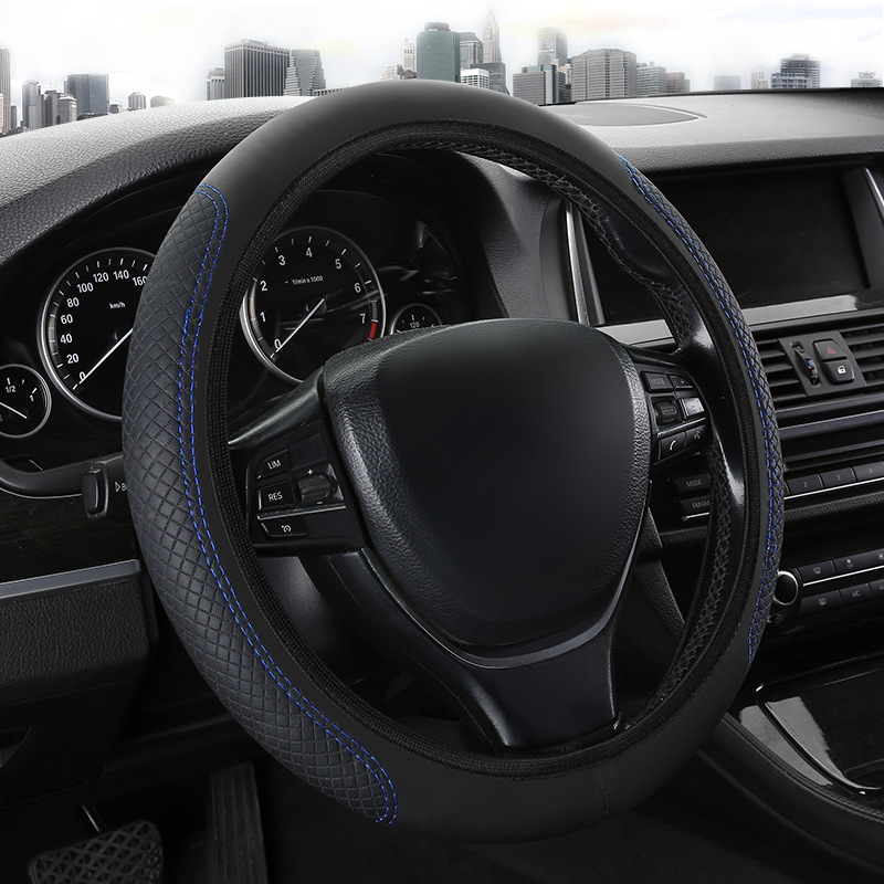 Cubierta del volante del coche sin anillo interior Cubierta de la manija de cuero de la cubierta de la manija universal banda elástica cubierta de la manija elástica