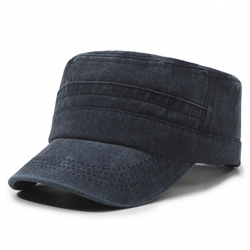 Flat-cap men's army hat summer wash worn men's hat Korean style casual duckbill hat trendy summer sun hat