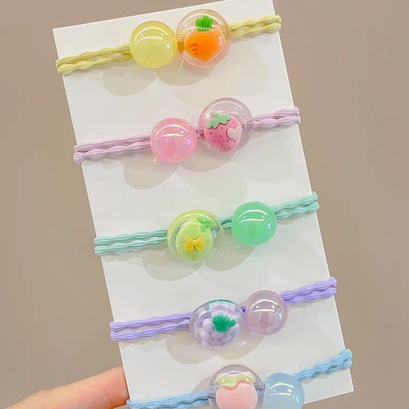 ドーパミンヘッドバンド、髪を傷つけないカラフルな子供用ゴムバンド、かわいいフルーツヘアバンド、高弾性ヘアロープヘッドバンド|undefined
