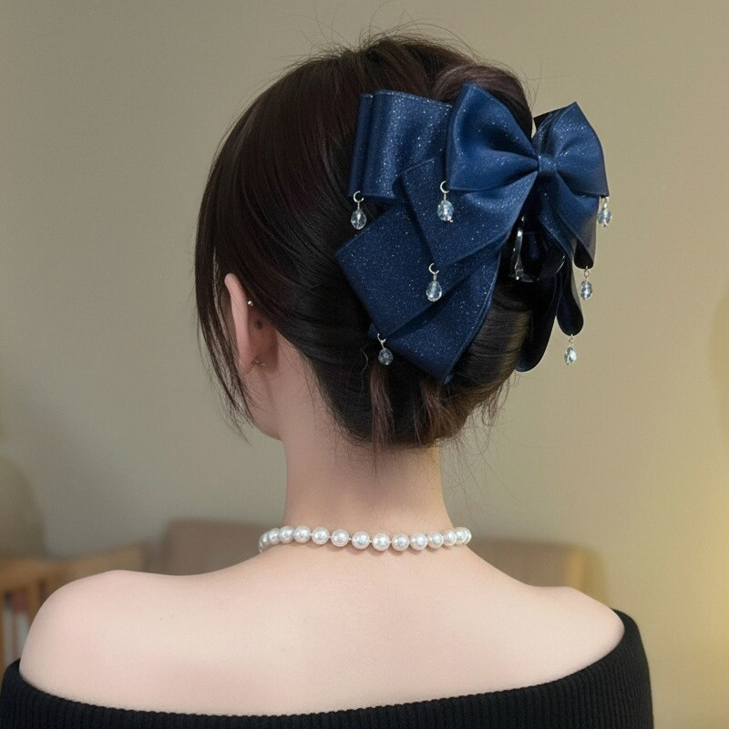 053 Заколка для хвоста-Bao Dai Blue
