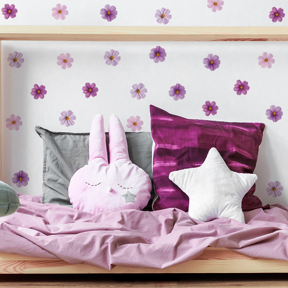 fun-f381 foreign trade multi-color flowers DIY bedroom living room porch home background beautification wall stickers wholesale
