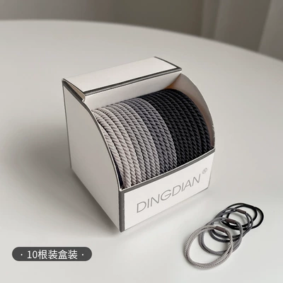 High horsetail rubber band high elastic Saç üçün rezinlər - threaded-version-10-pieces-p001-3