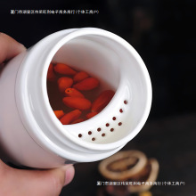 带盖过滤网泡茶保温杯礼品景德镇陶瓷内胆双层办公茶杯青花瓷包邮