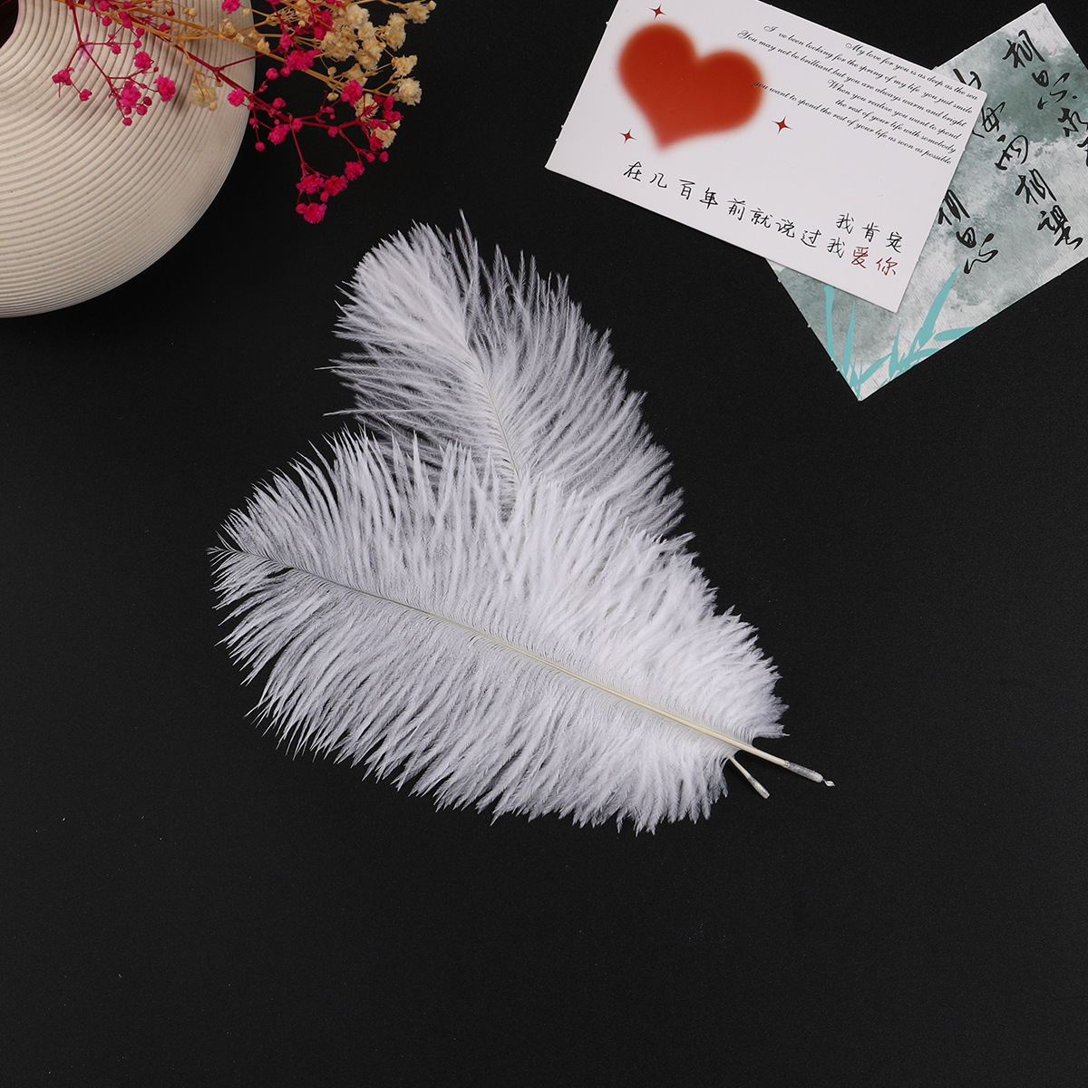 Flores en busca de estilo de día de San Valentín en línea sobre rojo papel de flores de Sydney papel de alto nivel extraíble algodón de leche sobre flores de material completo