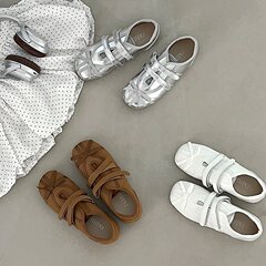 メアリー珍靴の新型春の徳訓靴の女性2025緑の平底運動のカジュアルシューズの柔らかい底の百合