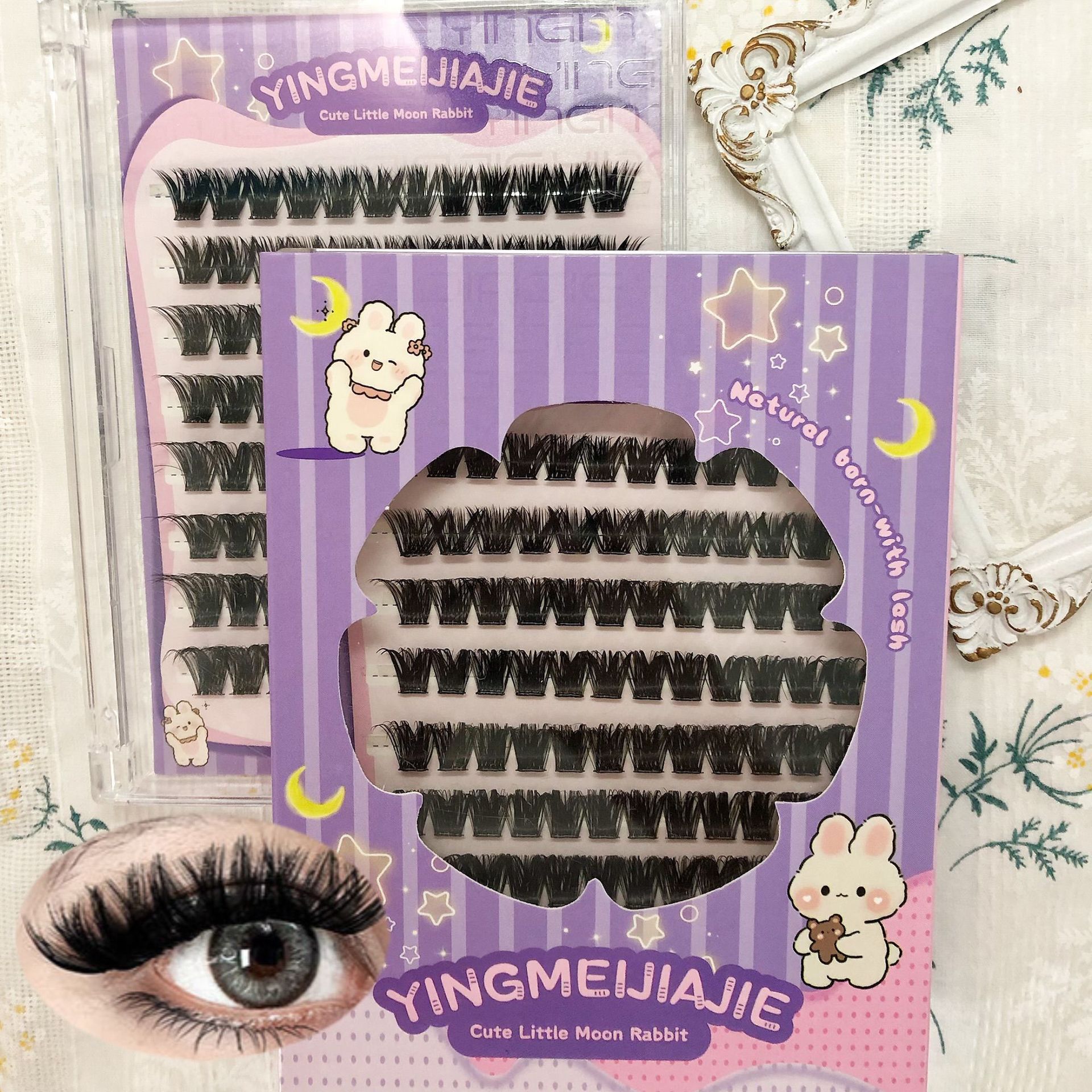 Las pestañas falsas transfronterizas, pestañas falsas segmentadas, adecuadas para el juego de roles, pestañas naturales, pestañas falsas sin pegamento para principiantes.