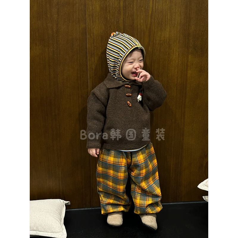 男童春秋装宝宝2025新款毛衣儿童洋气薄款针织衫女宝POLO打底衣服|undefined