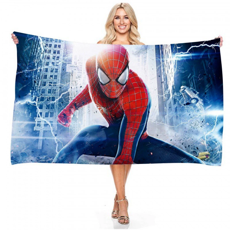 Прямые поставки через границу серия Marvel Spider-Man цифровая печать длинное основание пляжное полотенце полотенце полотенце