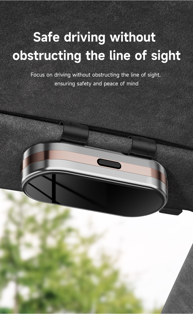 Cross-Border Car Glasses Case Car Sun Visor Glasses Clip Sunglasses Storage Box Glasses Holder High-End Sunglasses Clip