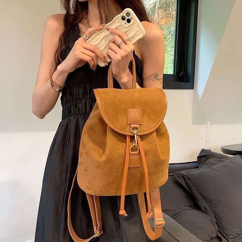 Factory supply backpack 2025 new bag women's bag fashion casual simple high-end leather student backpack