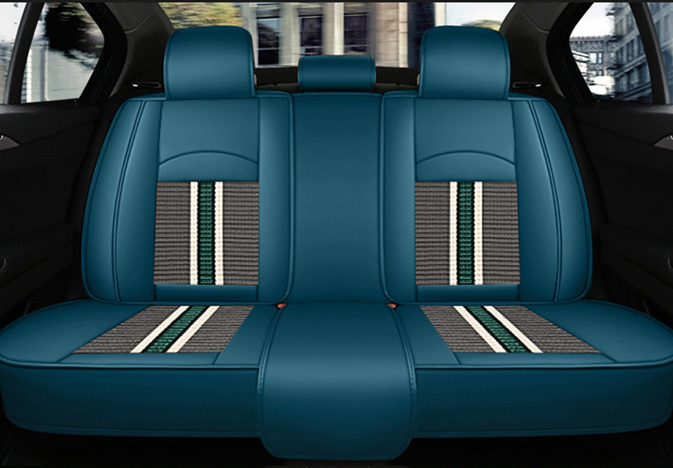 Car Seat Cushion Cover, Universal for All Seasons, Full Surround Seat Cover, Leather and Fabric Seat Cover, Summer Ice Silk Special Seat Cushion Cover