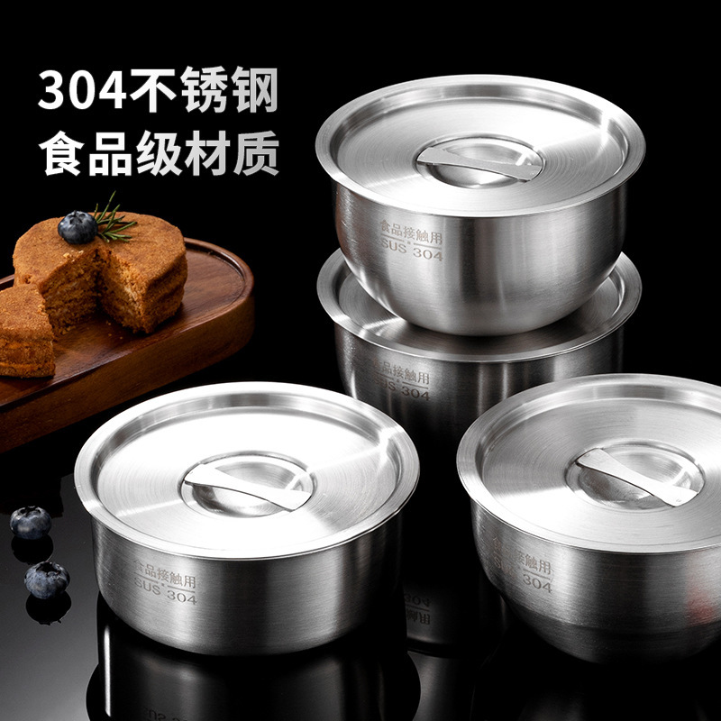 Steamed Egg Bowl 304 Stainless Steel Food Grade Household Bird's Nest Dessert Bowl with Lid Egg Soup Steamed Rice Bowl Stew Bowl Steamed Egg Bowl 304 Stainless Steel Food Grade Household Bird's Nest Dessert Bowl with Lid Egg Soup Steamed Rice Bowl Stew Bowl