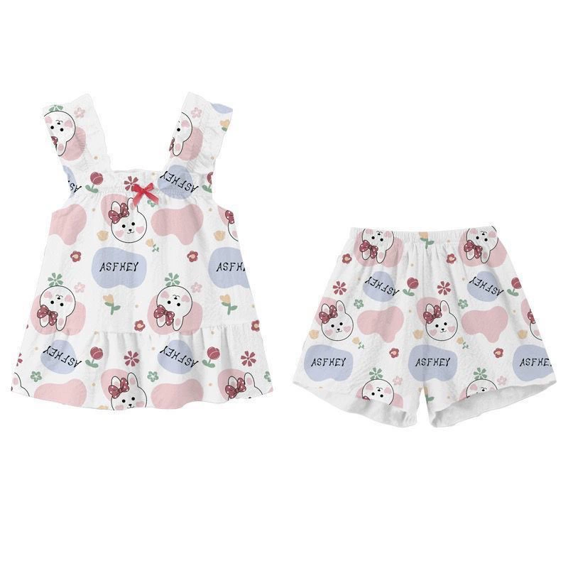 Summer thin cute cartoon set, pijama, lifting effect
