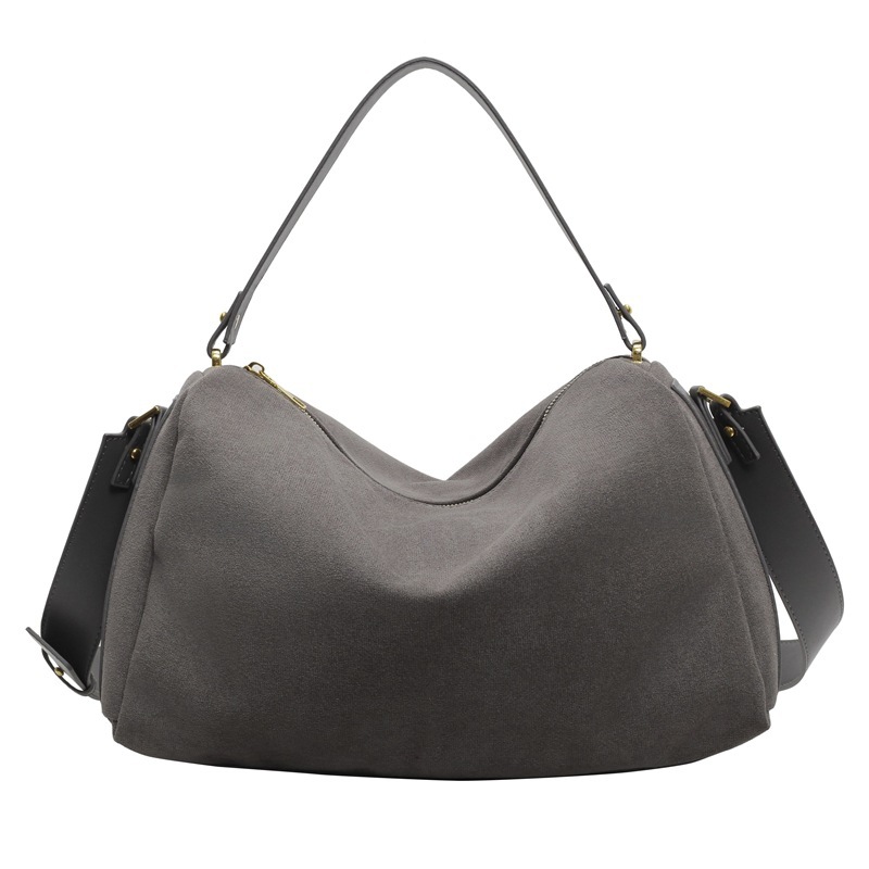 Bolsos de nicho para mujer 2024 nuevo bolso de almohada de gamuza versátil de alta calidad bolso de mensajero de un solo hombro portátil de gran capacidad