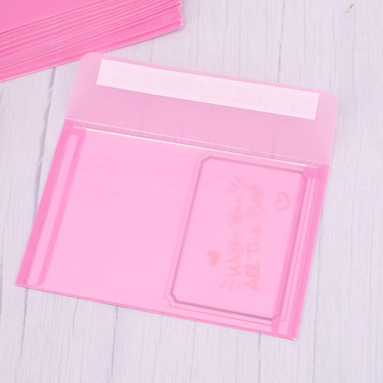 Sobres de papel de ácido sulfúrico transparente al por mayor bolsa de embalaje de invitación de boda tarjeta de bronceado manicura de sentido avanzado bolsa de sobres en blanco