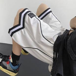 American Mesh Basketball Shorts Men's Summer Thin Training Loose Fake Two-Piece Sports Pants Trendy Brand Five-Point Casual Pants