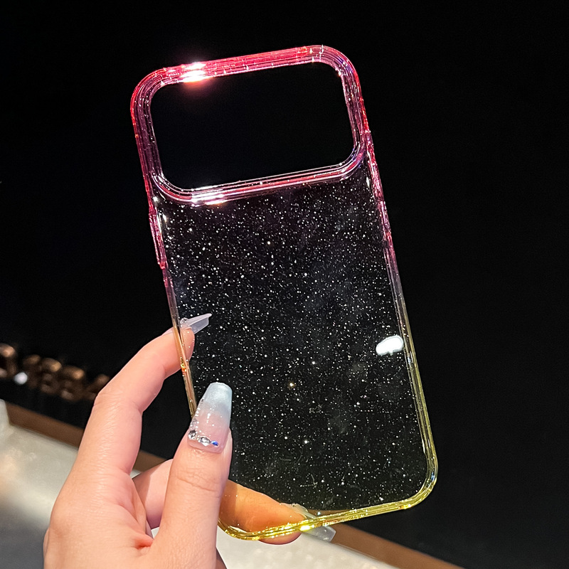 适用iPhone17Promax渐变手机壳苹果16Pro闪粉透明三星S25Ultra壳|undefined