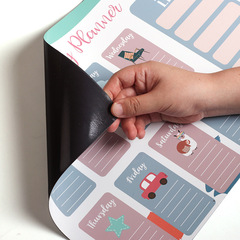 Scandinavian-inspired minimalist fridge memo board, writable and erasable whiteboard, black and white magnetic planning board, calendar fridge magnet