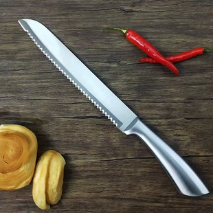 Stainless Steel Bread Knife Serrated Knife West Point Cake Cutting Knife Layered Baking Tools Toast Sandwich Bagel Cutting Knife