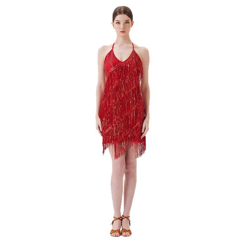 Сексуальные ногти с sequins, костюм, платье, V-образный вырез, открытая спина