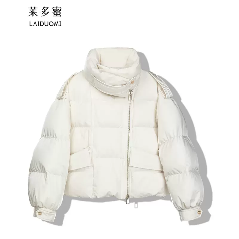源头厂家90白鹅绒韩版时尚女式羽绒服保暖舒适显瘦轻便轻盈