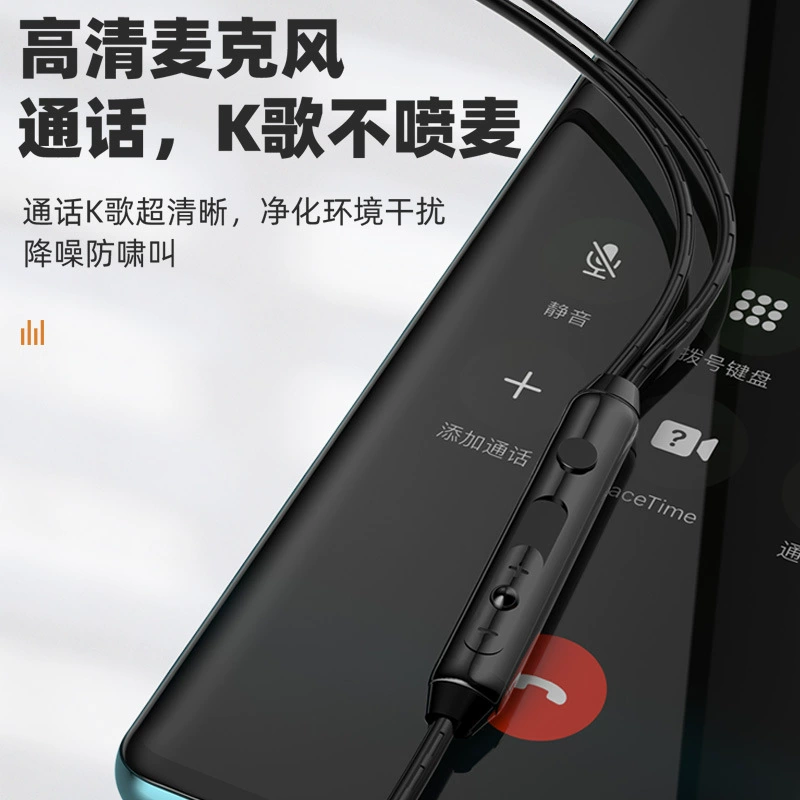 Совместимые наушники Apple, Huawei, Xiaomi, с проводным управлением, iPhone 15