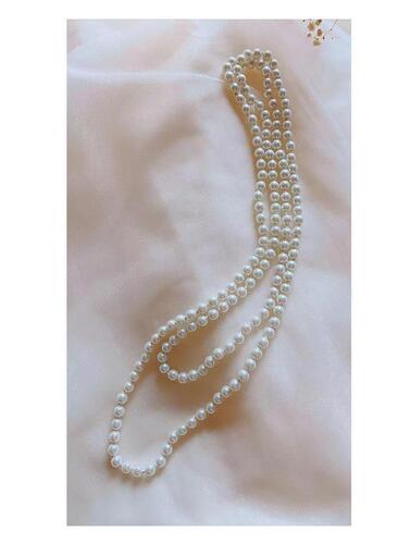 Star's same style pearl necklace, versatile multi-layered sweater chain, elegant and noble long necklace for women, double layered chain