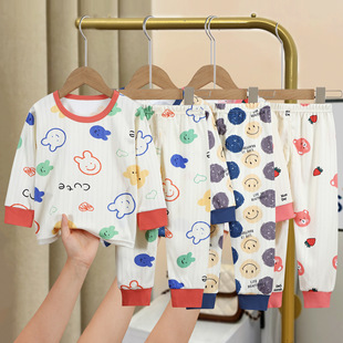 Children's autumn clothes autumn pants underwear set new boys Spring small and medium-sized children's home clothes baby girls autumn pajamas wholesale