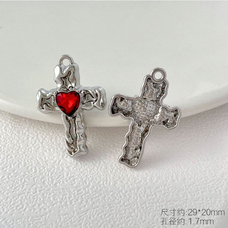 ダークスイートクールスタイルペンダントコレクション愛の十字架の羽 DIY ネックレスイヤリングブレスレットジュエリーアクセサリー|undefined