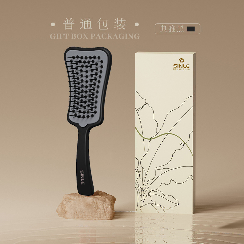 Xinle 自己洗浄リブコームエアクッションコーム高頭頂ふわふわコーム女性の家庭用エアバッグマッサージカーリングヘアコーム|undefined