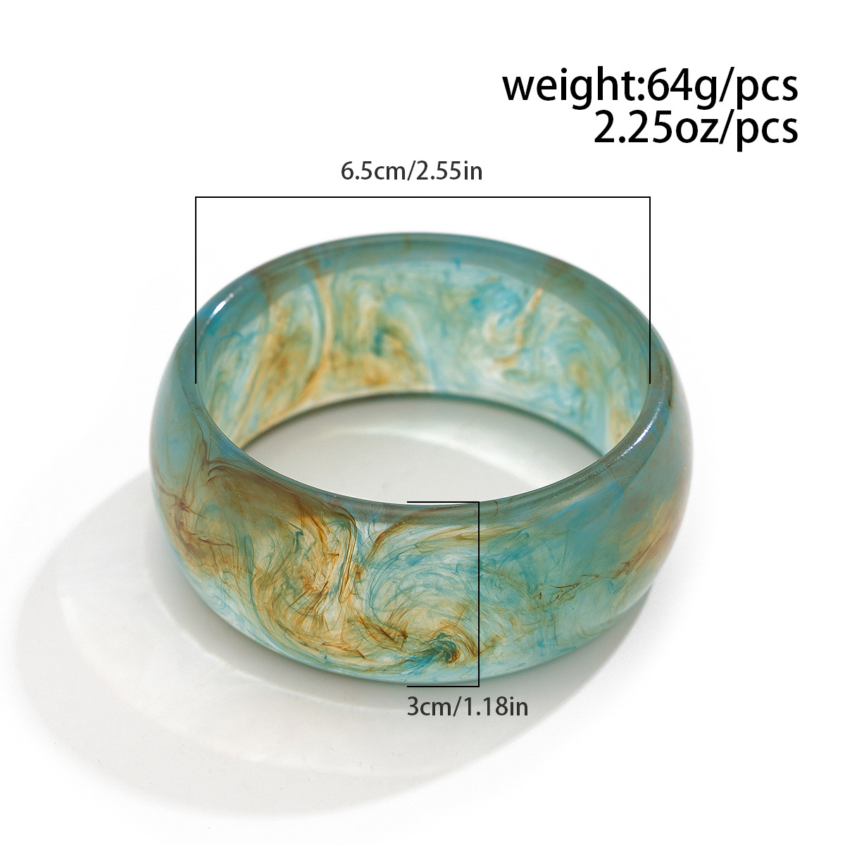 67g Weight Exaggerated Geometric Acrylic Bangles Wholesale