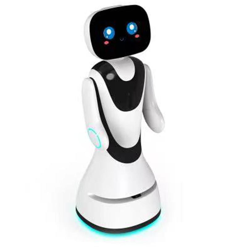 Explicación inteligente Recepción servicio de robot de bienvenida Diálogo de voz sala de exposiciones comerciales Hotel consulta automática Q & A publicidad