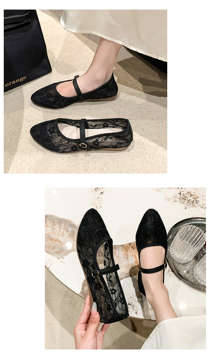 Women's Plus Size Casual Loafers Pointed Toe Flat Shoes Mesh_voghion.com