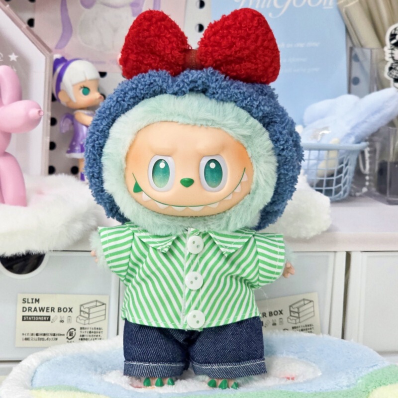 仅衣服适用于拉布布娃衣一二三代labubu挂件公仔可穿新品娃衣套装|undefined