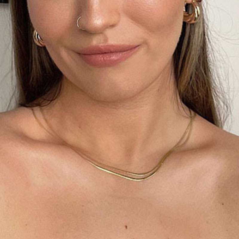 Hip-Hop Geometric Titanium Steel Plating Necklace