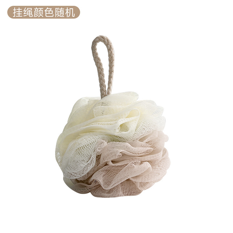 2835 大号双色沐浴球彩色成人沐浴浴球 洗澡搓澡沐浴球浴花50g|undefined