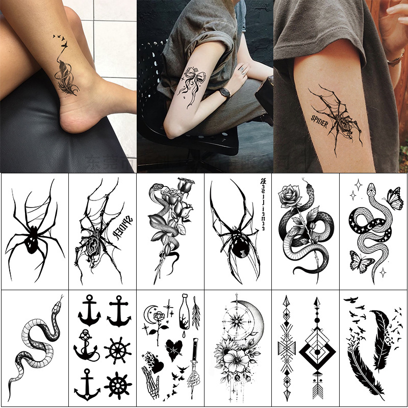 Fresh small lifelike physiological tattoo stickers for hair…