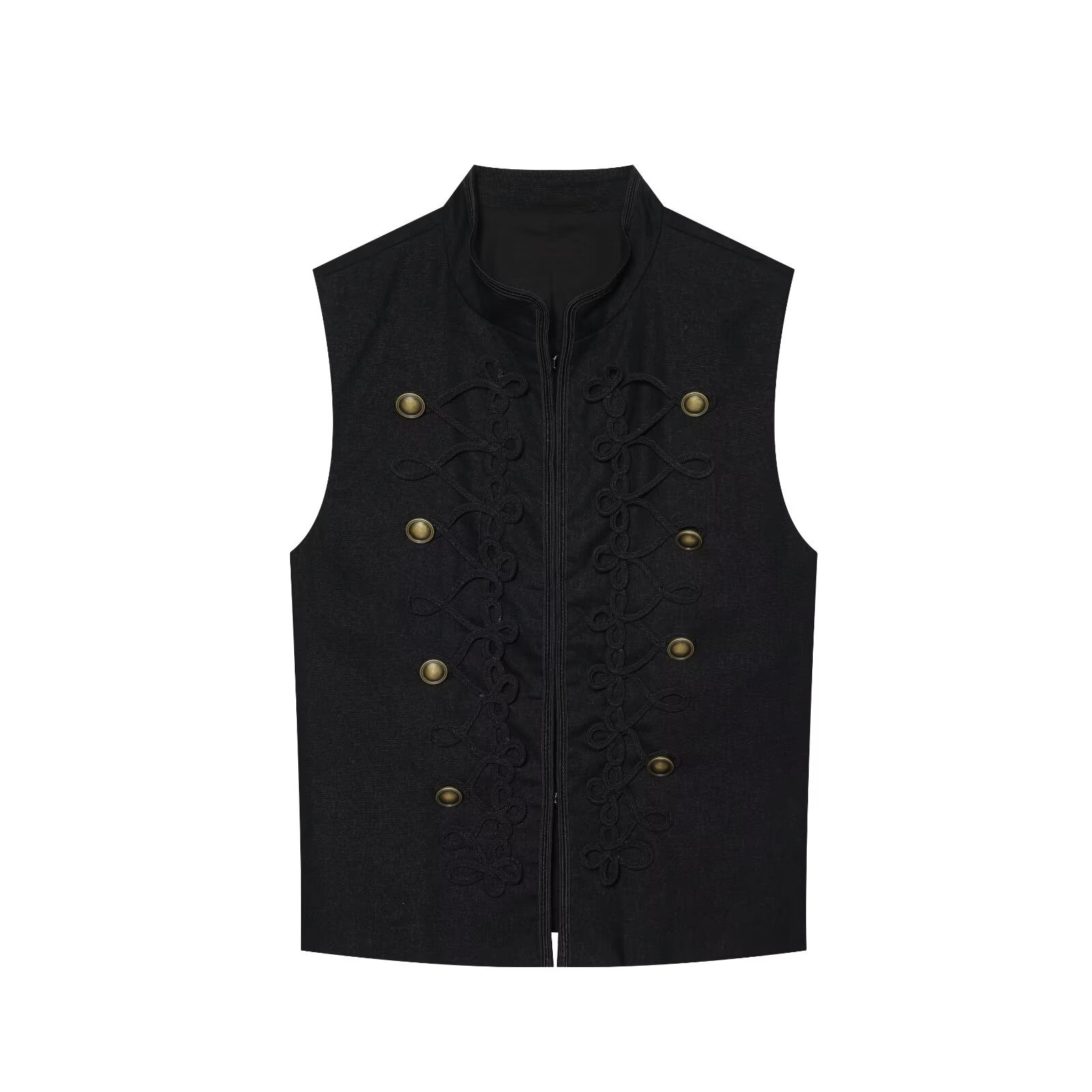 Myst & Za ropa de mujer 2026 verano nuevo botón de cuello decoración chaleco sin mangas delgado superior 2843709