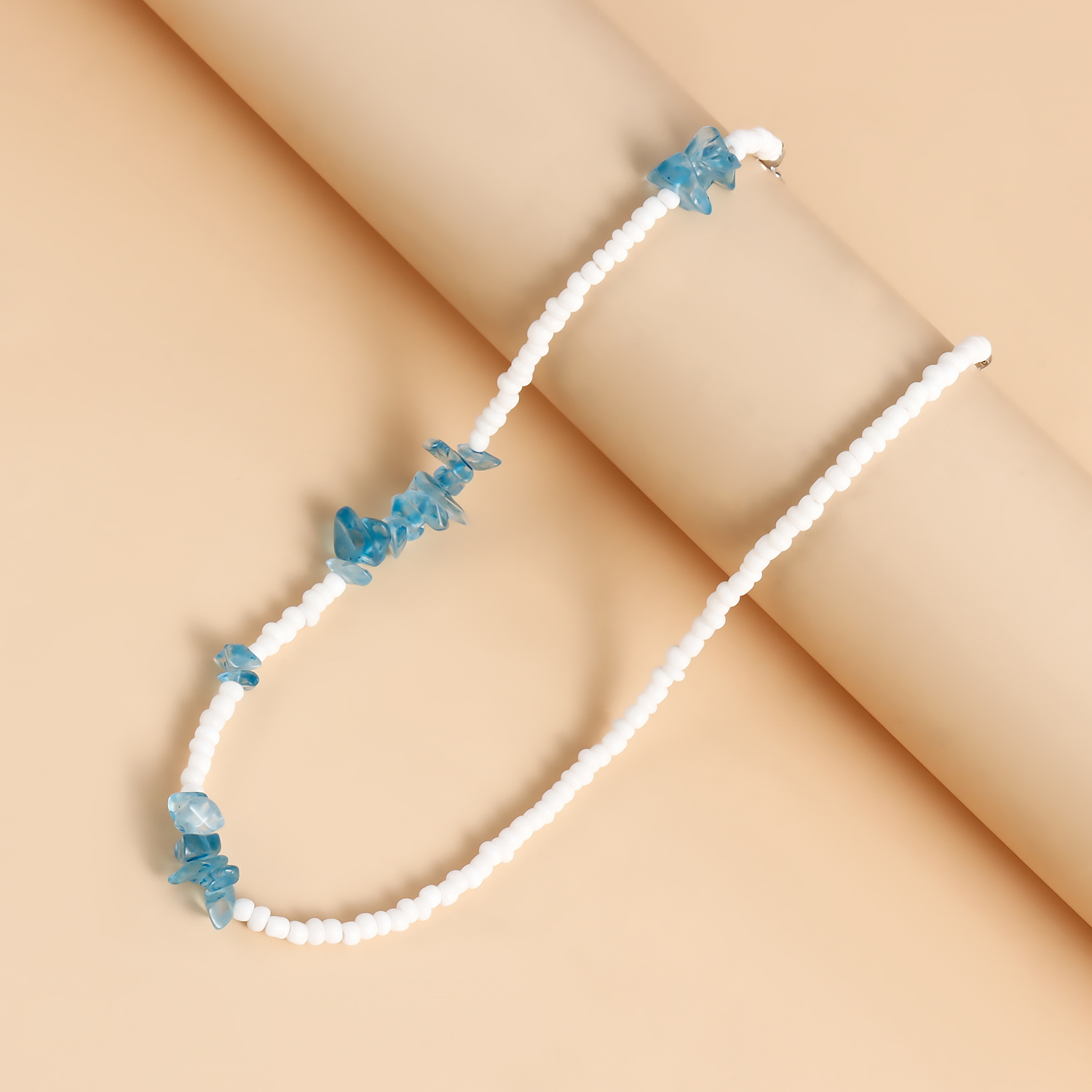 Lässig Einfacher Stil Geometrisch Künstlicher Kristall Saatperle Perlen Überzug Frau Halskette display picture 14