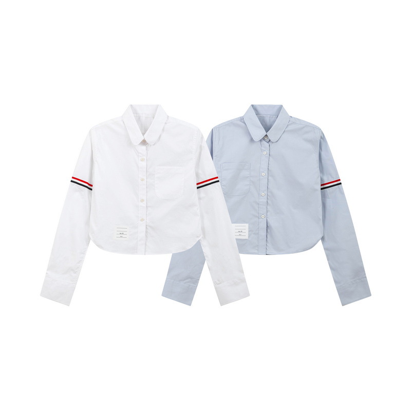 TB JL New Women's Shirt Navel Long Sleeve High Waist Girl's Shirt Fashion Brand Fashion Youth Top