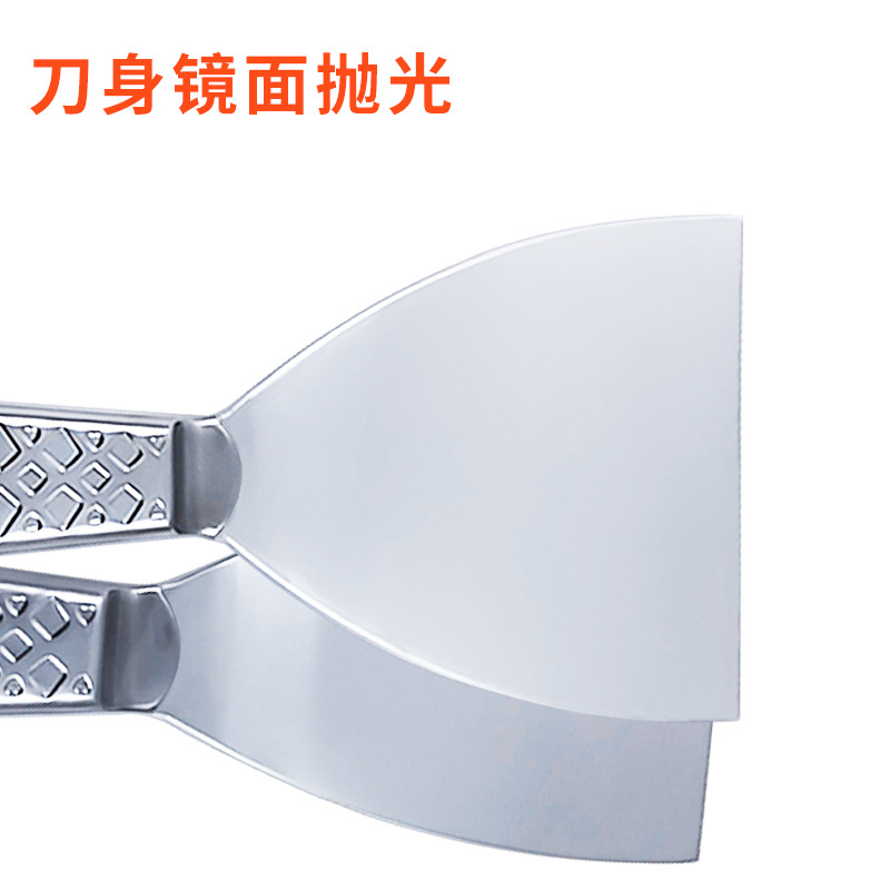 新款420全不锈钢高品质油灰刀铲刀腻子抹灰刮刀清洁批灰铲墙工具