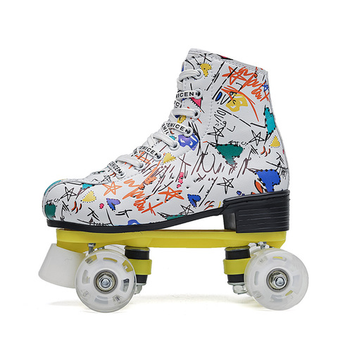 Foreign trade Amazon roller skates for adults 2024 new double row four-wheel full set color flash roller skates