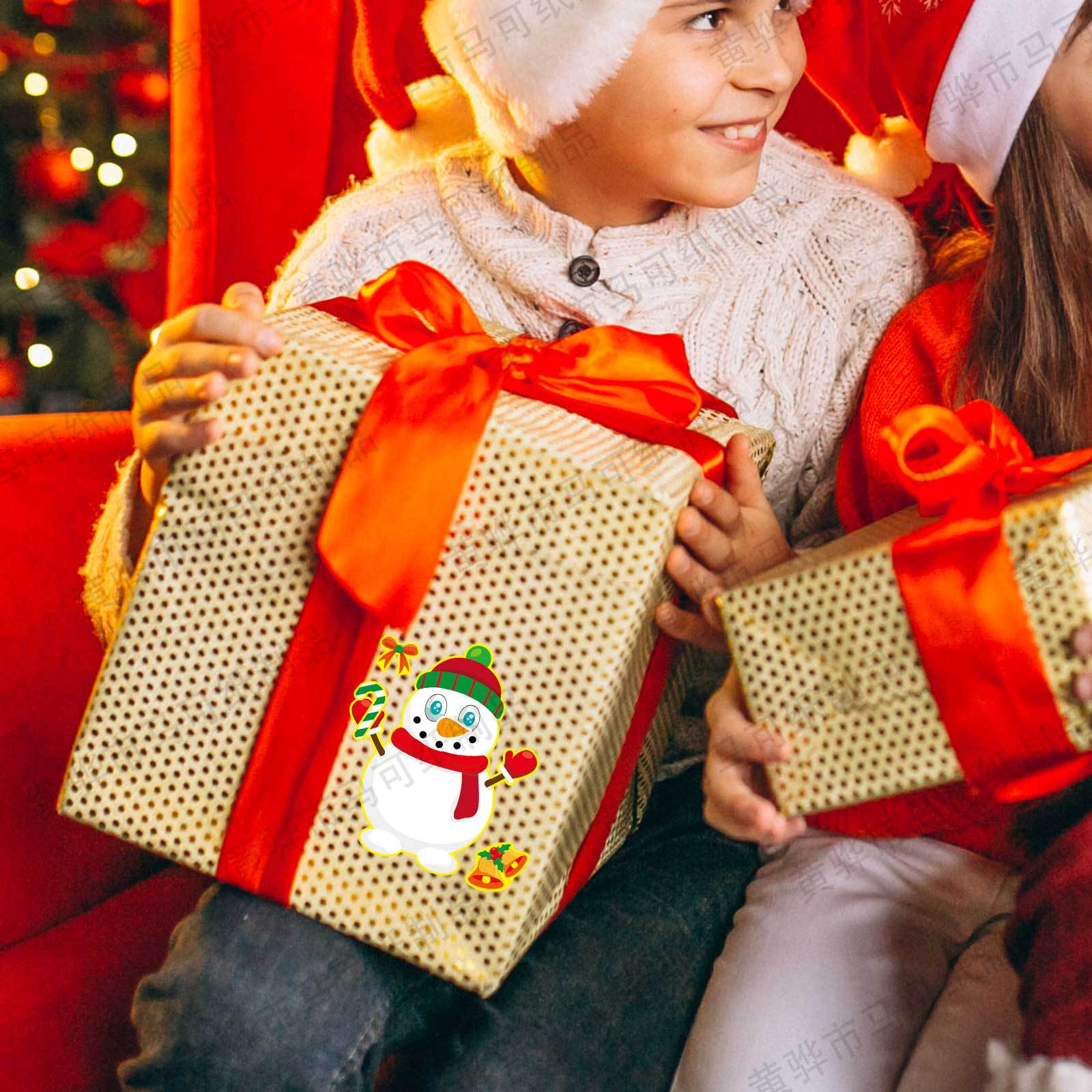 Pegatinas de Navidad para niños actividades navideñas para niños hacen sus propias pegatinas de Navidad Pegatinas de muñeco de nieve de Santa